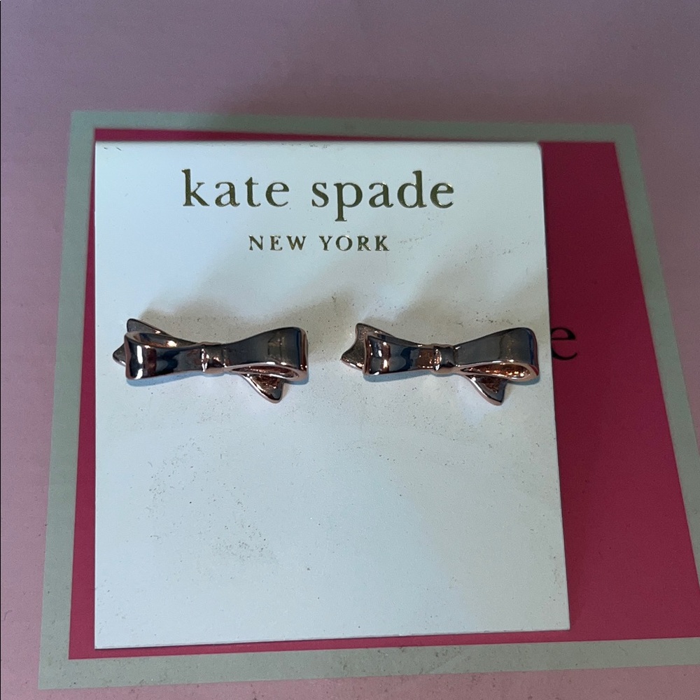 Kate Spade Metallic Bow Stud Earrings